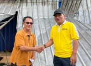 Hujan Disertai Angin Kencang Rusak Lapak Pedagang, Aprozi Alam Datangi Korban di Kotabumi