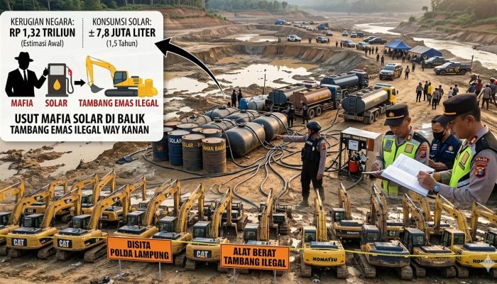 Usut Mafia Solar di Balik Tambang Emas Ilegal Way Kanan