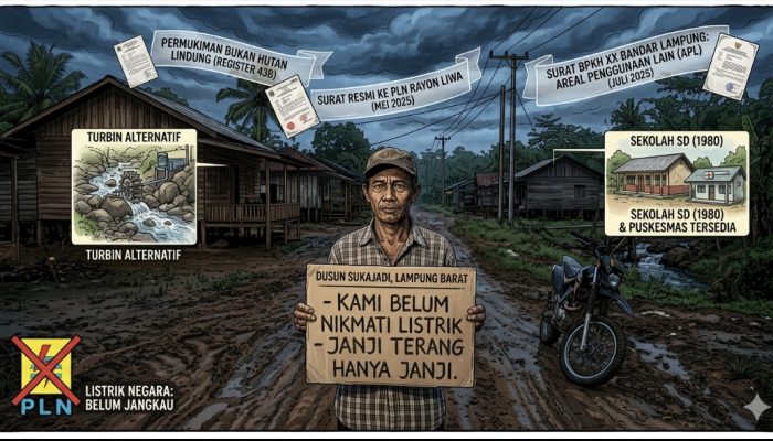 Gelap di Tengah Janji Terang: Warga Sukajadi Lampung Barat Belum Nikmati Listrik PLN