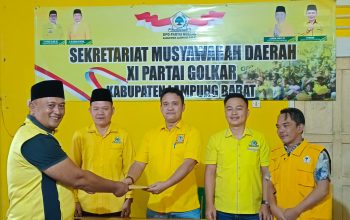Golkar Lampung Barat Siap Laksanakan Musda Hari Ini Buka Penjaringan Calon Ketua DPD,